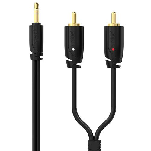 Kabel SINOX PRO Sound (3.5mm-2 RCA, 2.0m) crni-0