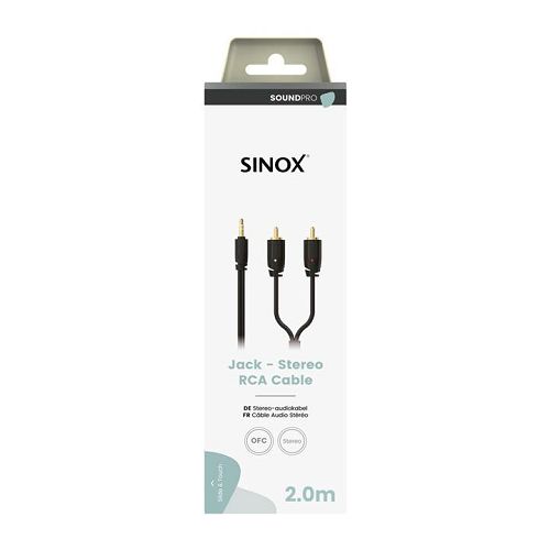 Kabel SINOX PRO Sound (3.5mm-2 RCA, 2.0m) crni-1