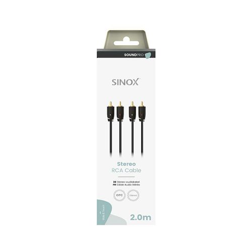 Kabel SINOX PRO, 2 RCA - 2 RCA, 2m crni-1