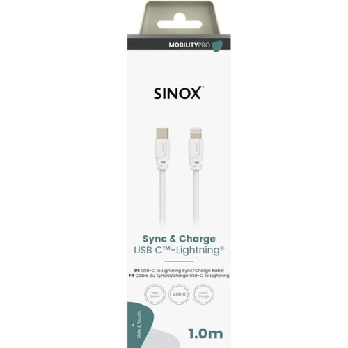 Kabel SINOX PRO, Lightning na USB-C, 1M, bijeli-0