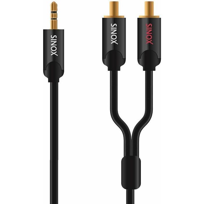 Kabel SINOX SHD3461, ultra 3.5mm - 2RCA audio, 0.75m