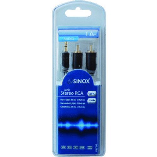 Kabel SINOX SXA3401 3.5MM - 2 X RCA, audio kabel, 1.0M