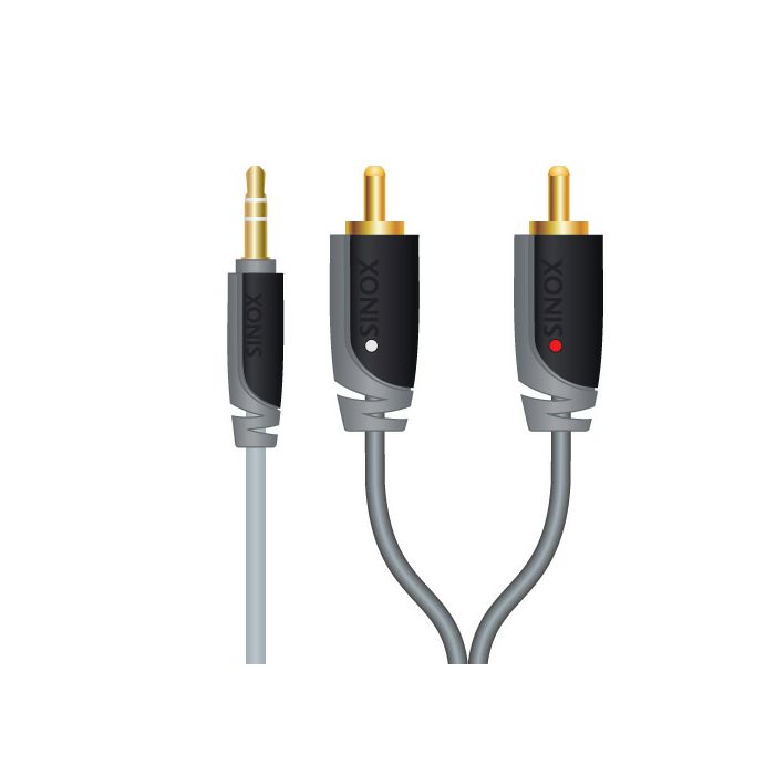 Kabel SINOX SXA3402 3.5MM - 2 X RCA, audio kabel, 5.0M