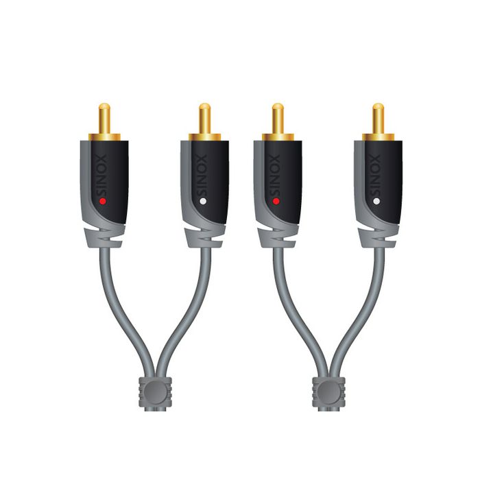 Kabel SINOX SXA4201 2RCA - 2 X RCA, audio kabel, 1.0M