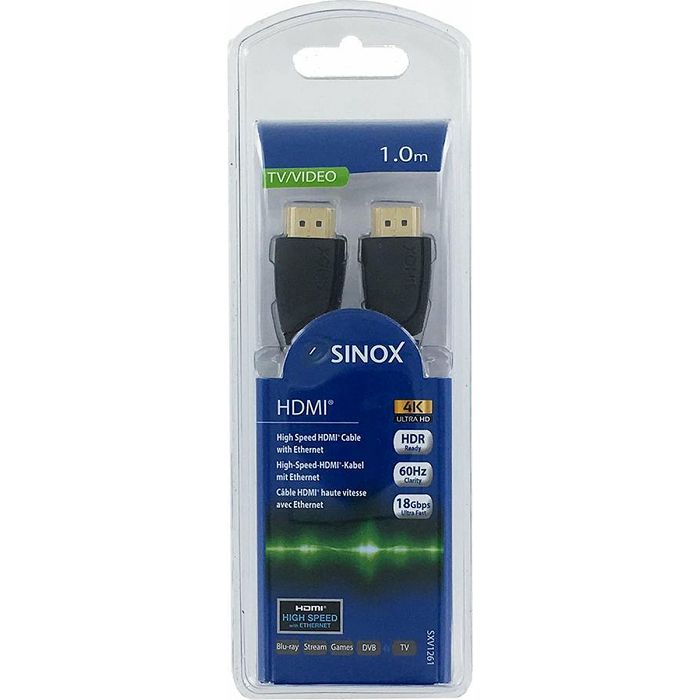 Kabel SINOX SXV1261 HDMI, 4K ultra HD, 1m-0