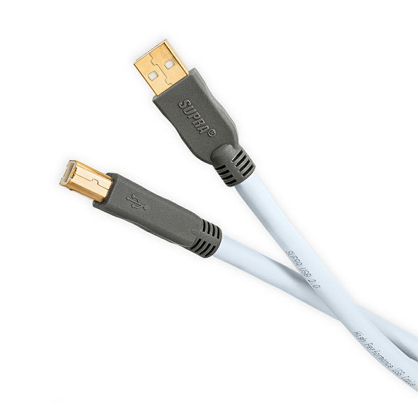 Kabel SUPRA USB 2.0 A-B blue 0.7m-0