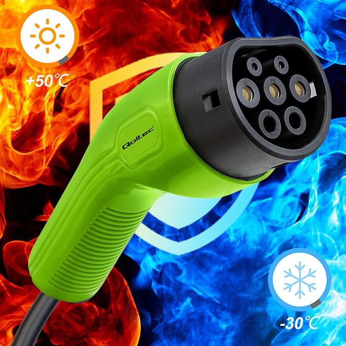 Kabel za punjenje automobila QOLTEC 52472 (Tip 2, 230V, 7kW, 32A, 5m)-12