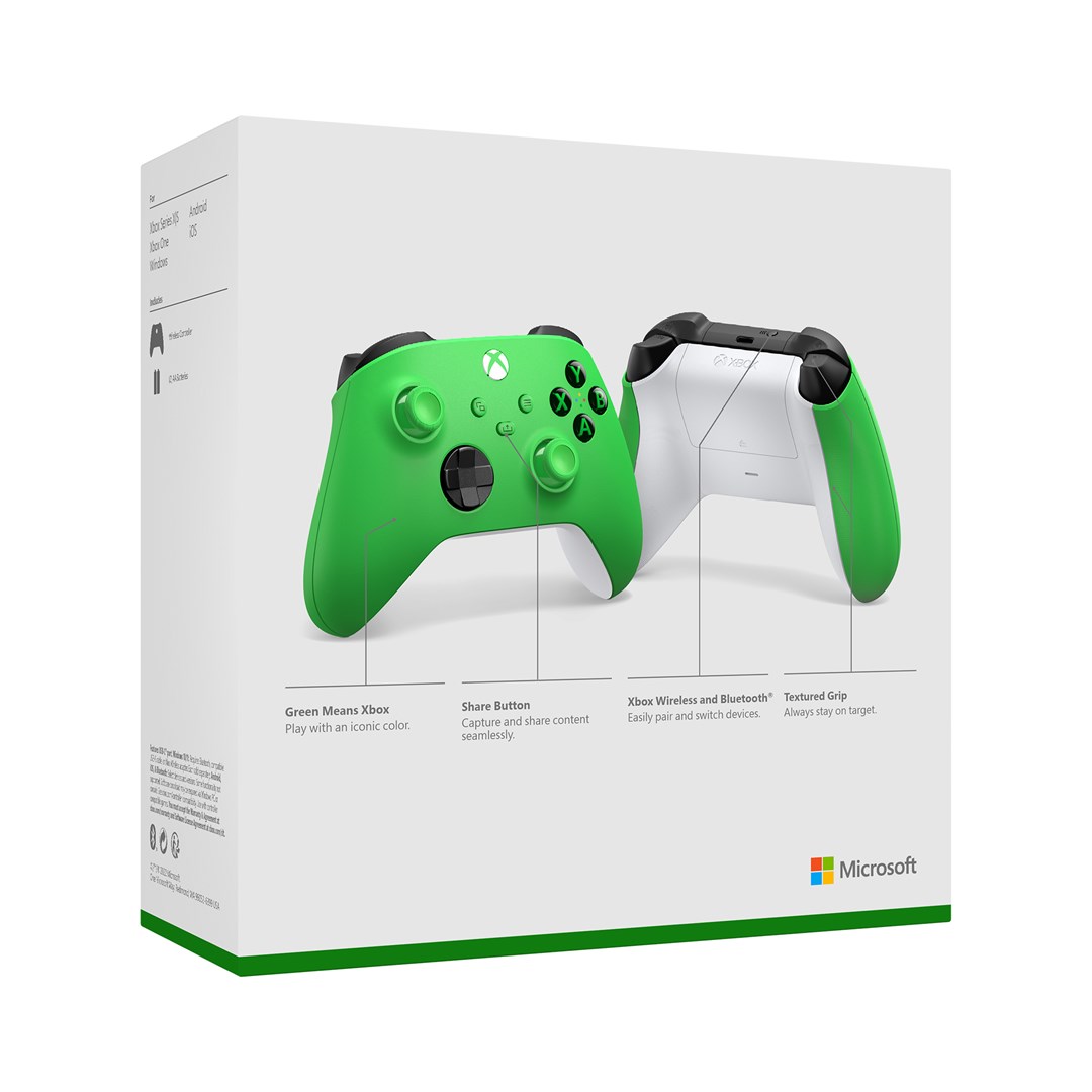 Kontroler MICROSOFT Xbox Wireless Green Bluetooth/USB, Analogue / Digital Android, PC, Xbox One, Xbox Series S, Xbox Series X, iOS-3