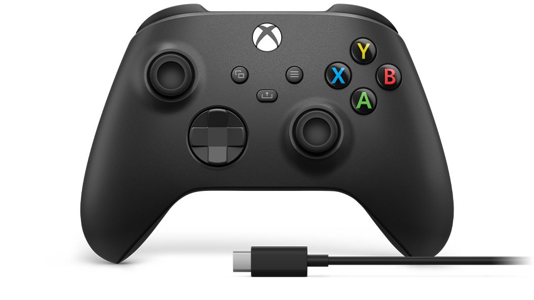 Microsoft Xbox Wireless Controller + USB-C Cable Black Gamepad Analogue / Digital PC, Xbox One, Xbox One S, Xbox One X, Xbox Series S, Xbox Series X-0
