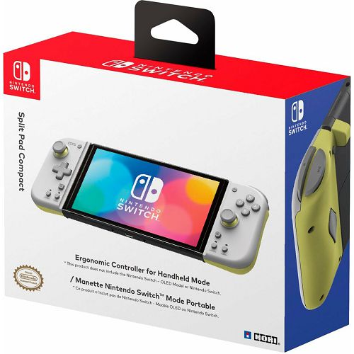 Kontroler NINTENDO Switch HORI Split Pad Compact (Light Gray/Yellow) NSW-373U-0