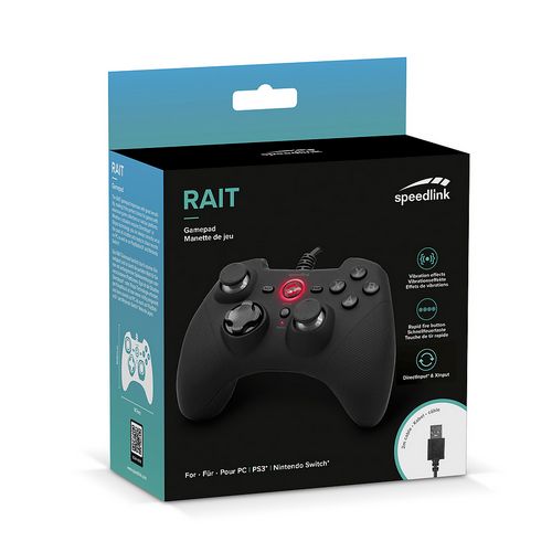 Kontroler SPEEDLINK Rait, PC/PS3/Switch/OLED, žični crni-1