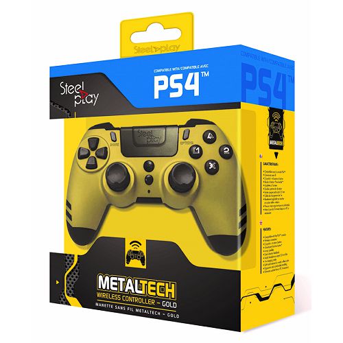 Kontroler STEELPLAY Metaltech, za PS4, bežični, zlatni-0