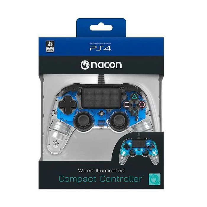Kontroler Bigben PS4 Nacon Compact Light prozirno-plavi-0