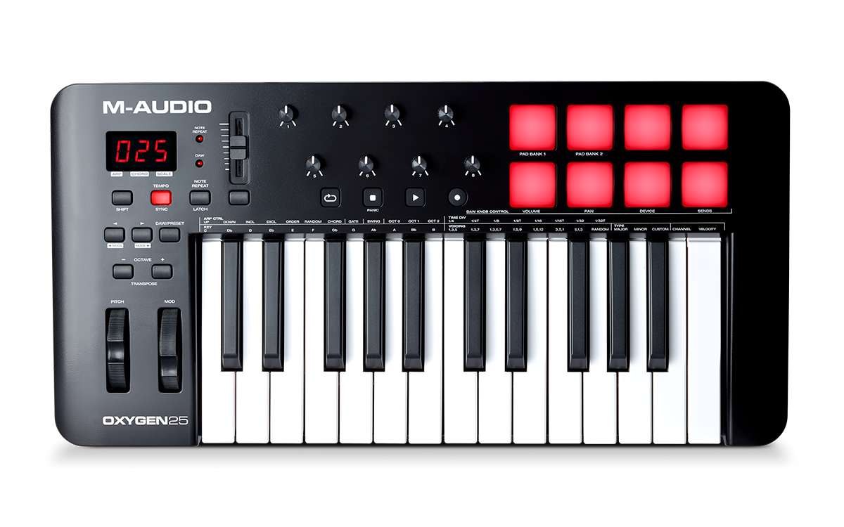 Kontrolna MIDI klavijatura M-AUDIO Oxygen 25 (MKV) (25 tipki, USB) crna-2