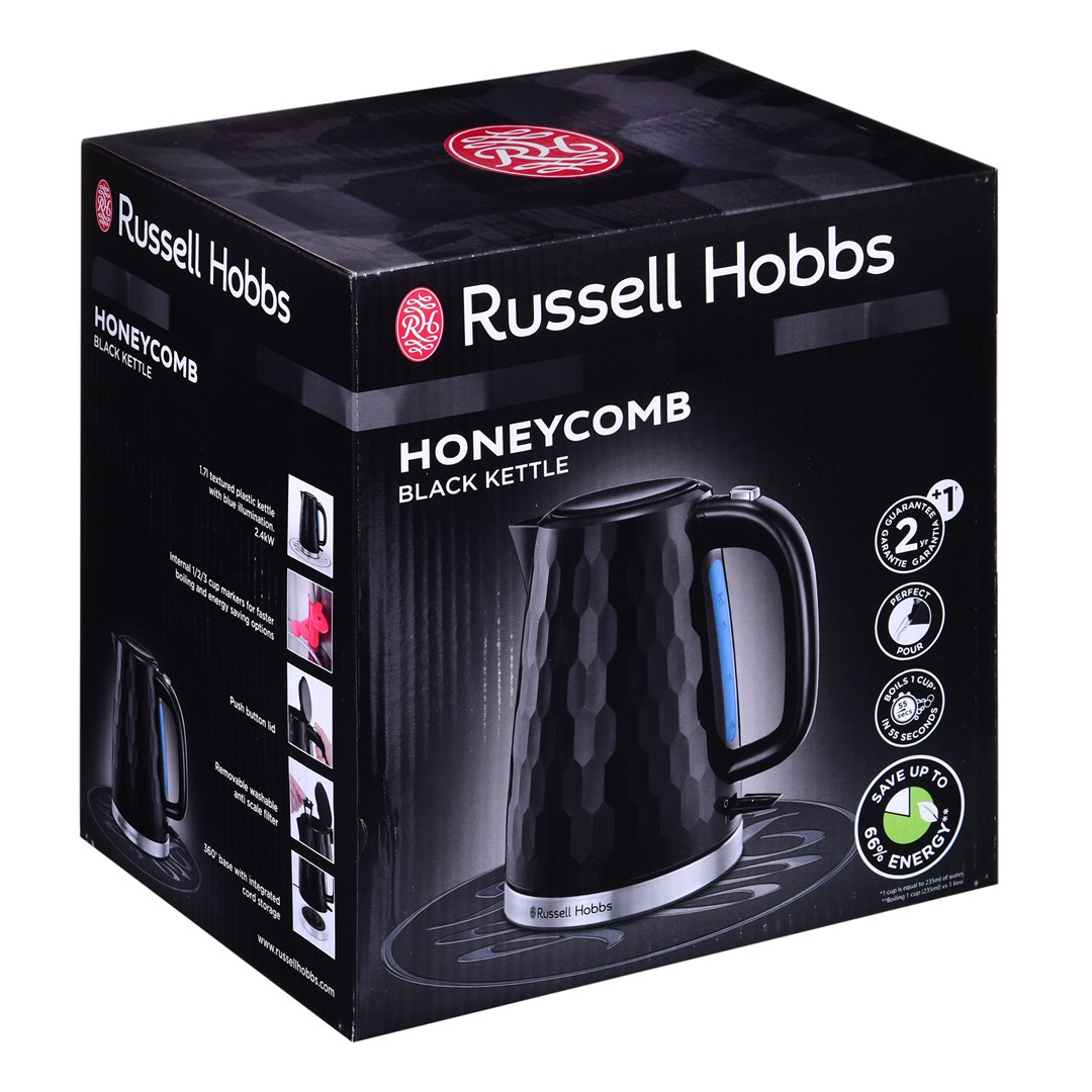 Russell Hobbs Honeycomb Black Kettle electric kettle 1.7 L 2400 W-5