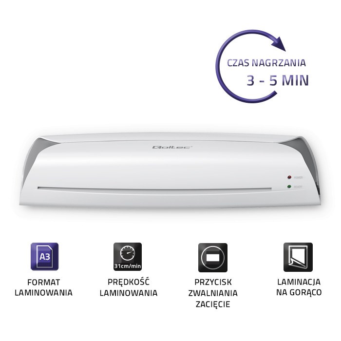 Qoltec 50328 Laminator LMR-0328 | A3-3