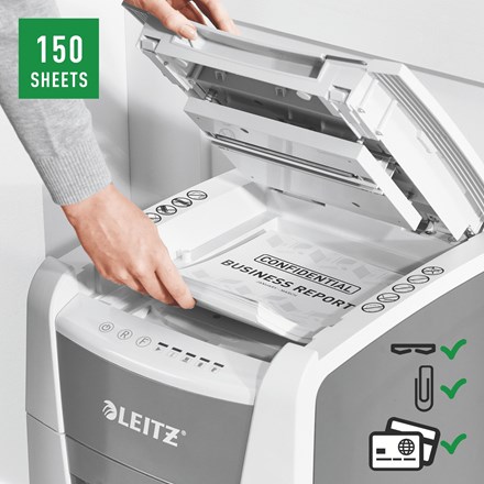 Leitz IQ Autofeed Office 150 Automatic Paper Shredder P4-12