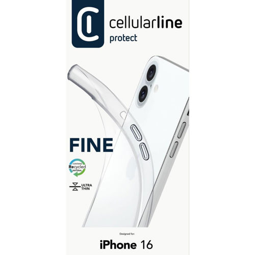 Maska za mobitel CELLULARLINE za IPHONE 16, FINE, prozirna-2