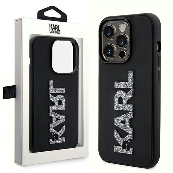 TPU Karl Lagerfeld maska za iPhone 15 Pro KLHCP15L3DMBKCK