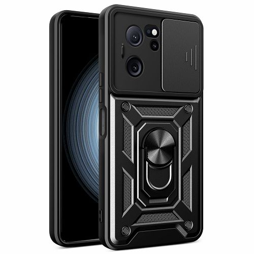 Maska za mobitel MAXMOBILE za XIAOMI 13T/13T PRO, anti shock with ring, crna-0