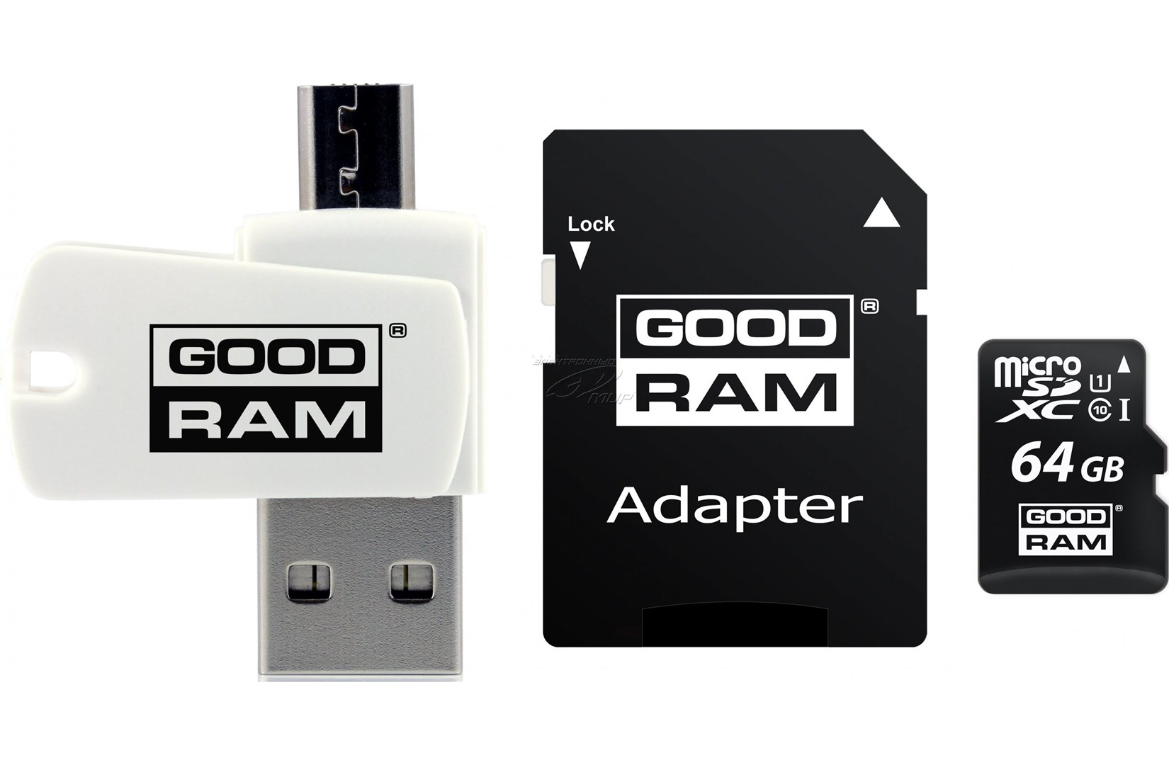 Memorijska kartica Goodram All in one M1A4-0640R12 (64 GB, MicroSDXC, Class 10, UHS-I) + čitač kartica-0