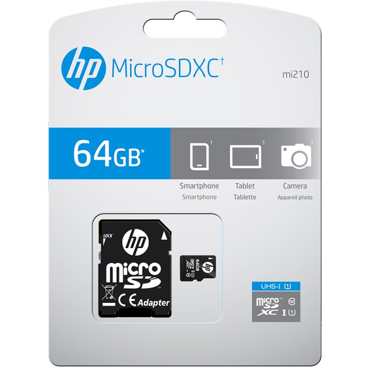 Memorijska kartica HP 64GB, MicroSD mi210, U1 s adapterom-5