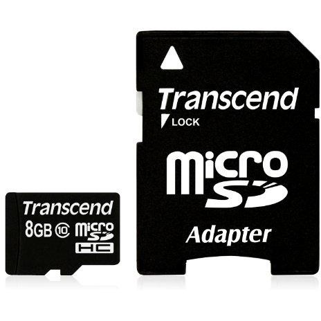 Memorijska kartica TRANSCEND SD MIKRO 8GB HC CLASS 10 + 1AD