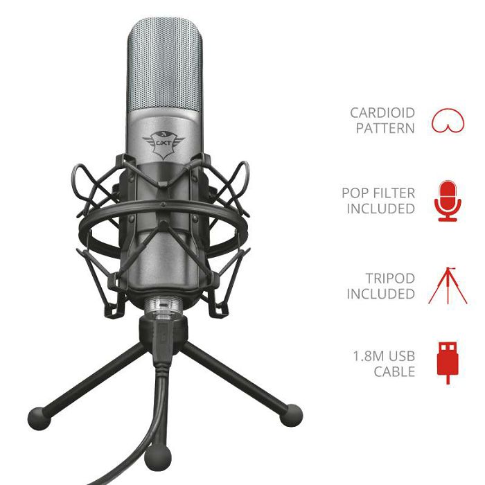 Mikrofon TRUST GXT 242 Lance Streaming, USB-1