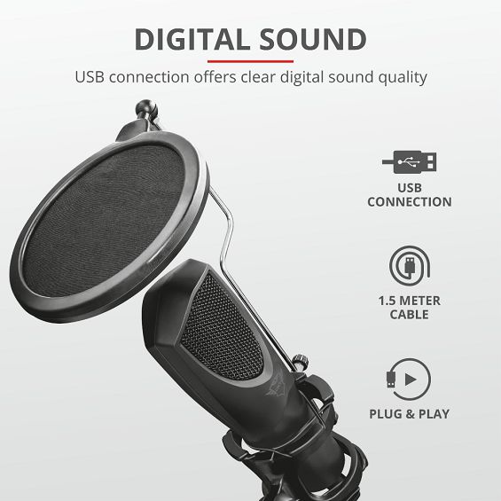 Mikrofon TRUST GXT232 Mantis, streaming, USB crni-2