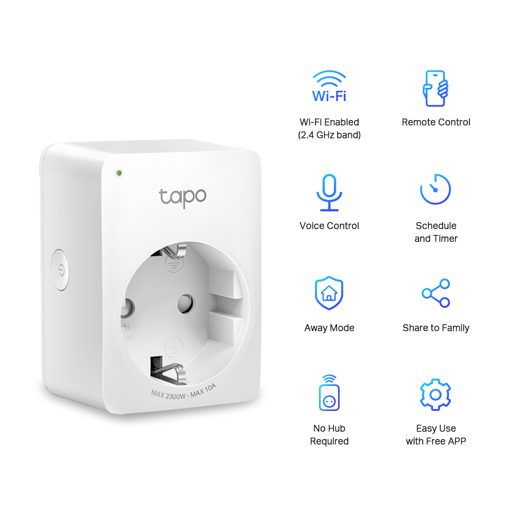 Mini pametna Wi-Fi utičnica TP-LINK Tapo P100-0