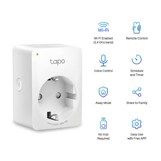 Mini pametna Wi-Fi utičnica TP-LINK Tapo P100-11