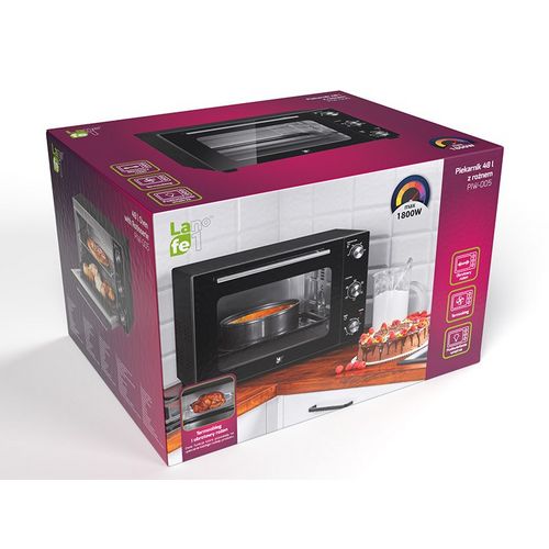 Mini pećnica LAFE PIW-005 (48 l, 1800 W, crna)-3
