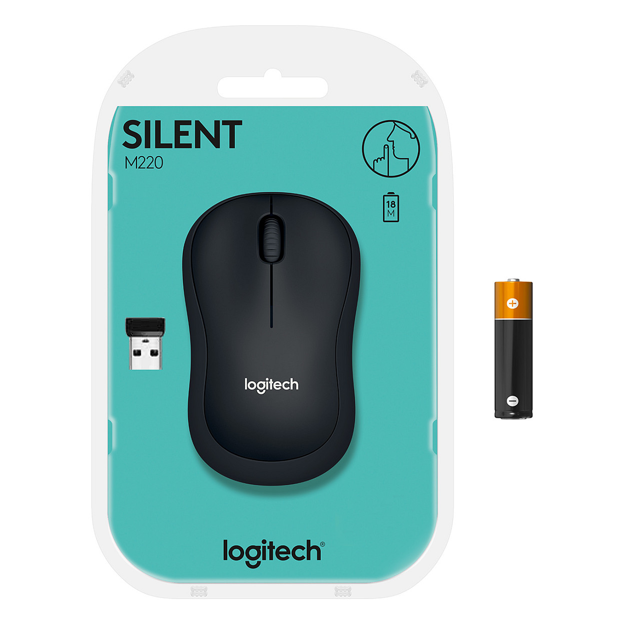 Miš LOGITECH M220 Silent (crni, bežični), 910-004878-16