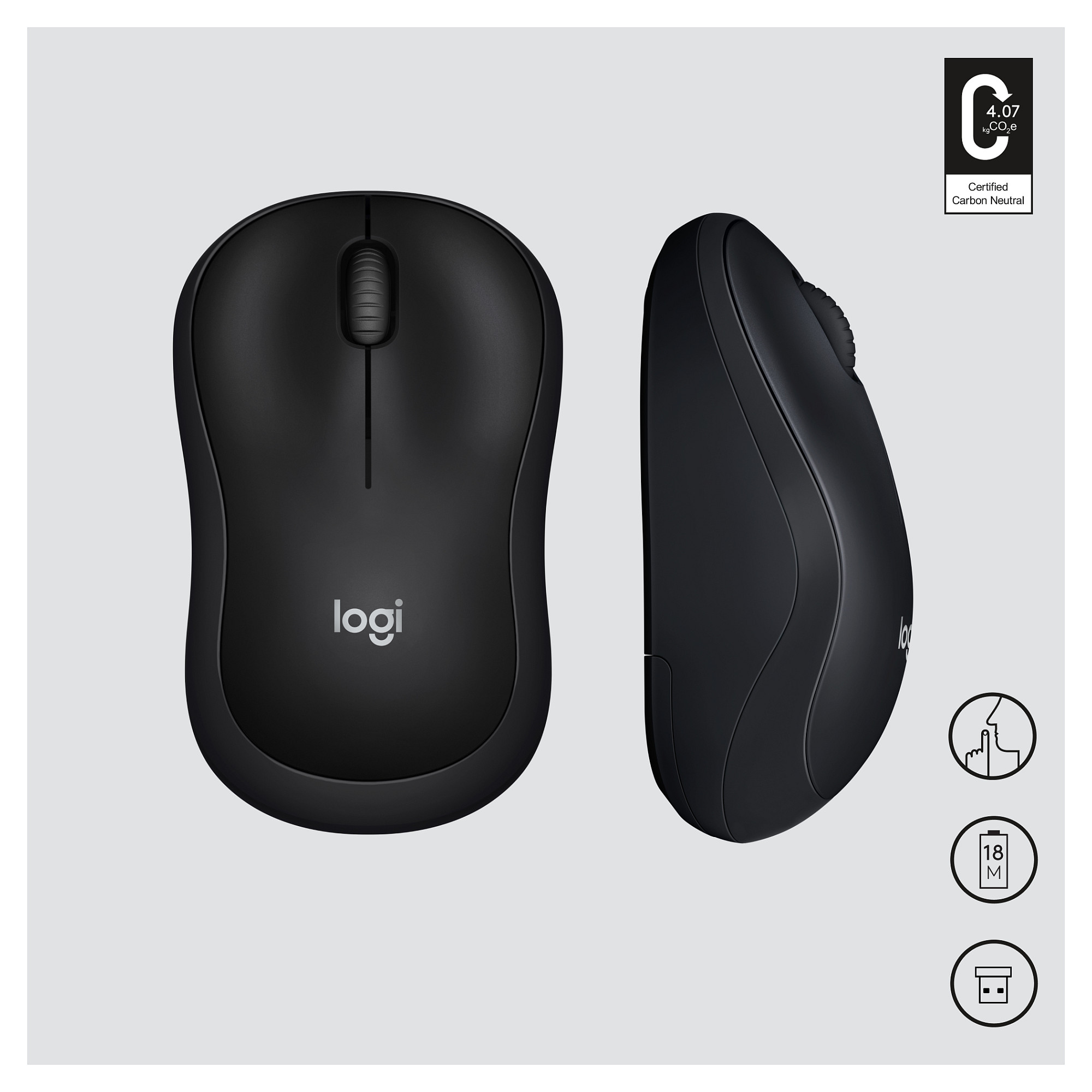Miš LOGITECH M220 Silent (crni, bežični), 910-004878-19