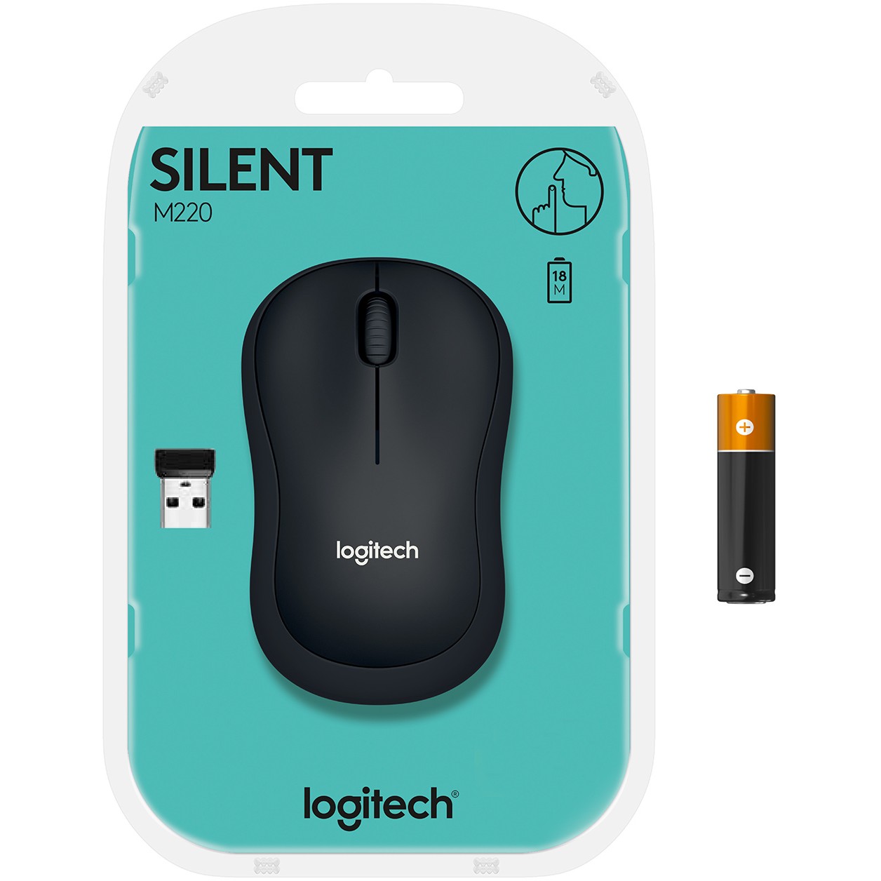 Miš LOGITECH M220 Silent (crni, bežični), 910-004878-11