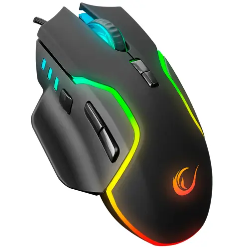 Miš RAMPAGE Miracle M2, žičani, 7200 DPI, RGB, crni-2
