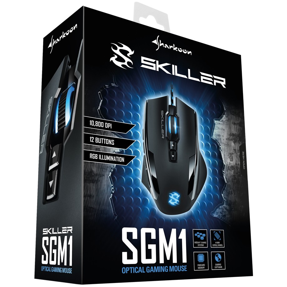 Miš SHARKOON Skiller SGM1 (desnoruki, USB tip-A, optički, 10800 DPI)-6