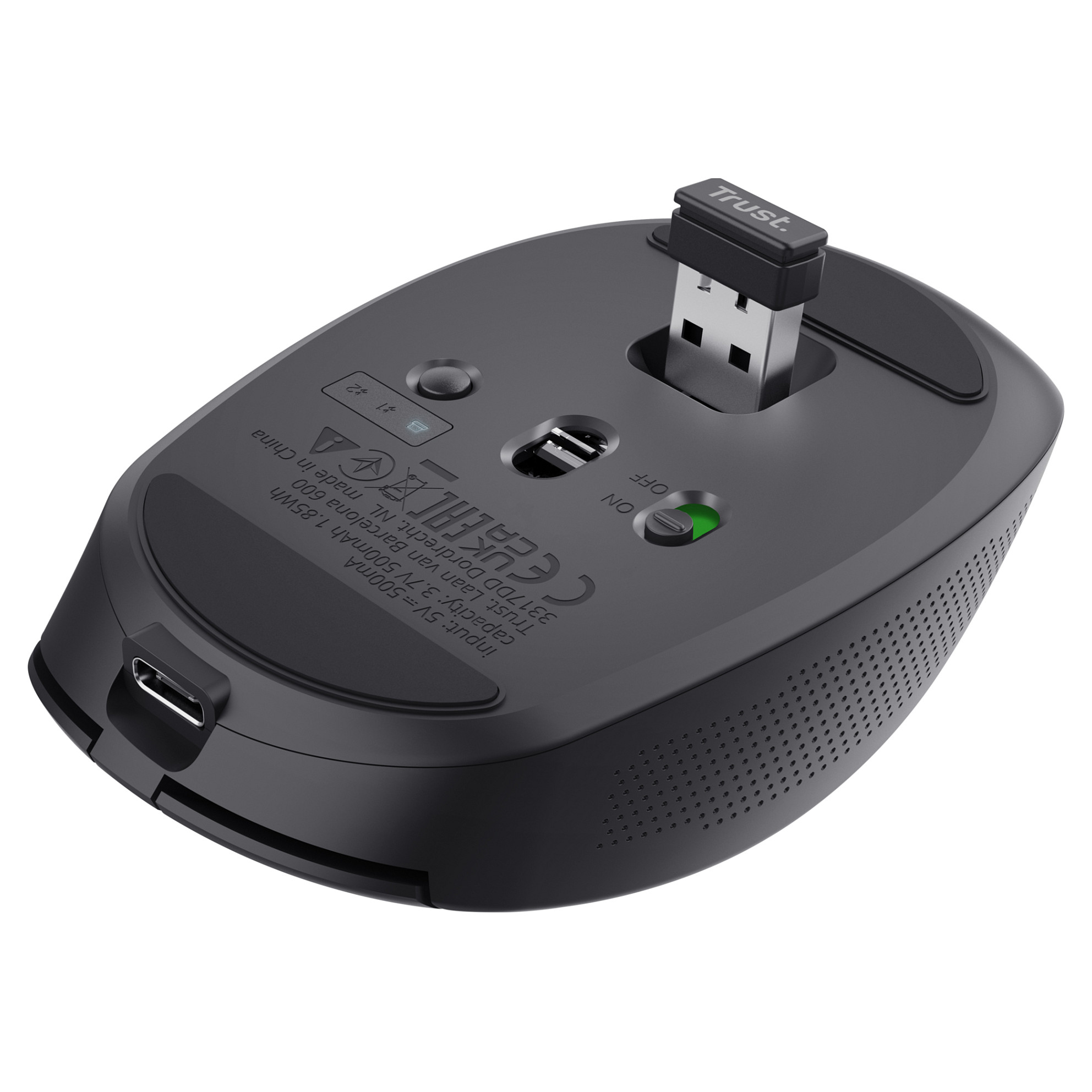 Miš TRUST Ozaa 24819, Multi-Device, Bežični, Punjivi, Crni (5 godina jamstva)-5
