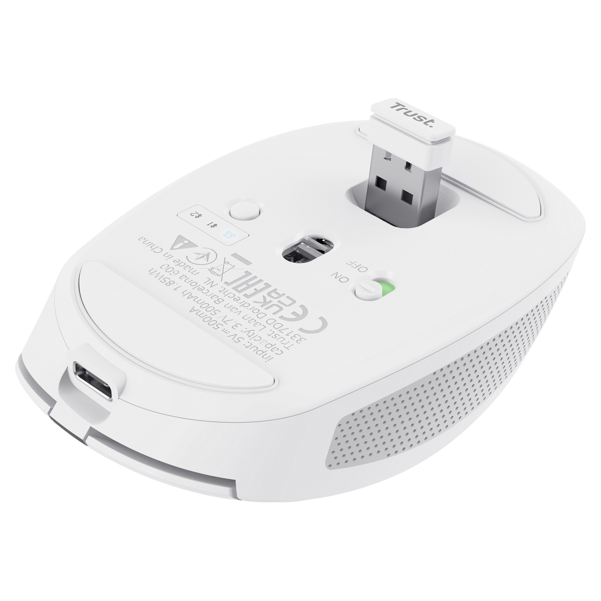 Miš TRUST Ozaa 24933, Multi-Device, Bežični, Punjivi, bijeli (5 godina jamstva)-5