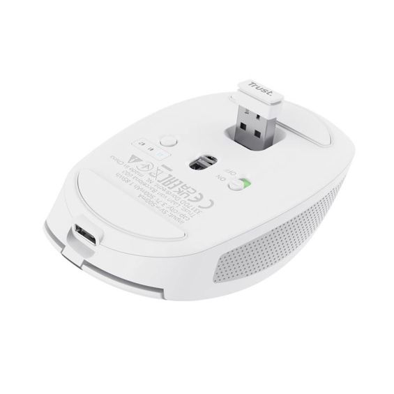Miš TRUST Ozaa 24933, Multi-Device, Bežični, Punjivi, bijeli (5 godina jamstva)-9