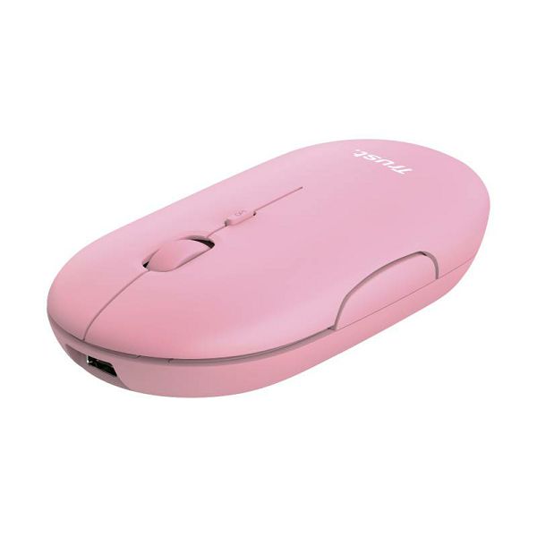 Miš TRUST Puck bežični, pink (5 godina jamstva)