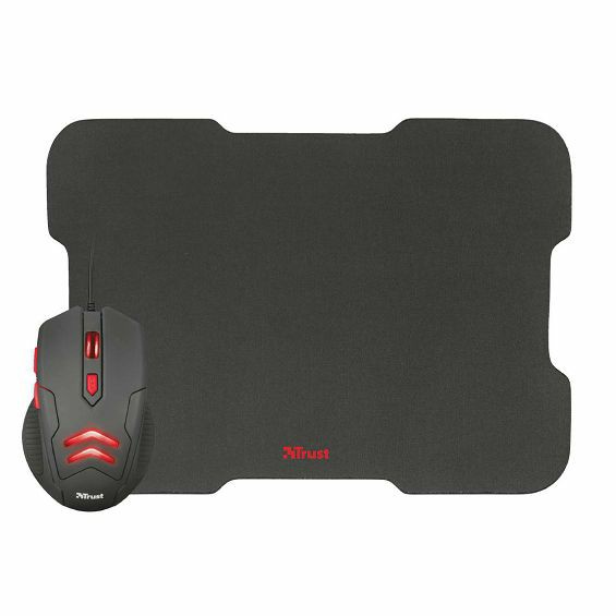 Miš TRUST Ziva Gaming, optički, LED, 3000dpi, USB crni, sa podlogom-1