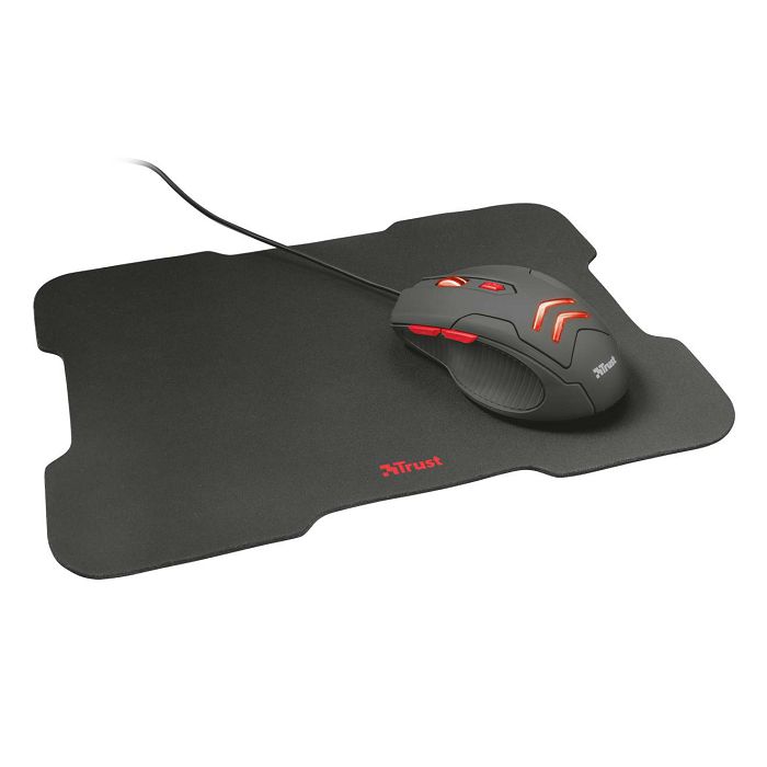 Miš TRUST Ziva Gaming, optički, LED, 3000dpi, USB crni, sa podlogom-0