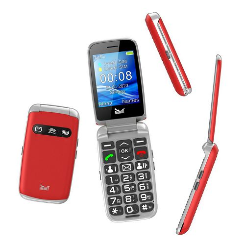 Mobitel MEANIT SENIOR FLIP MAX crveni
