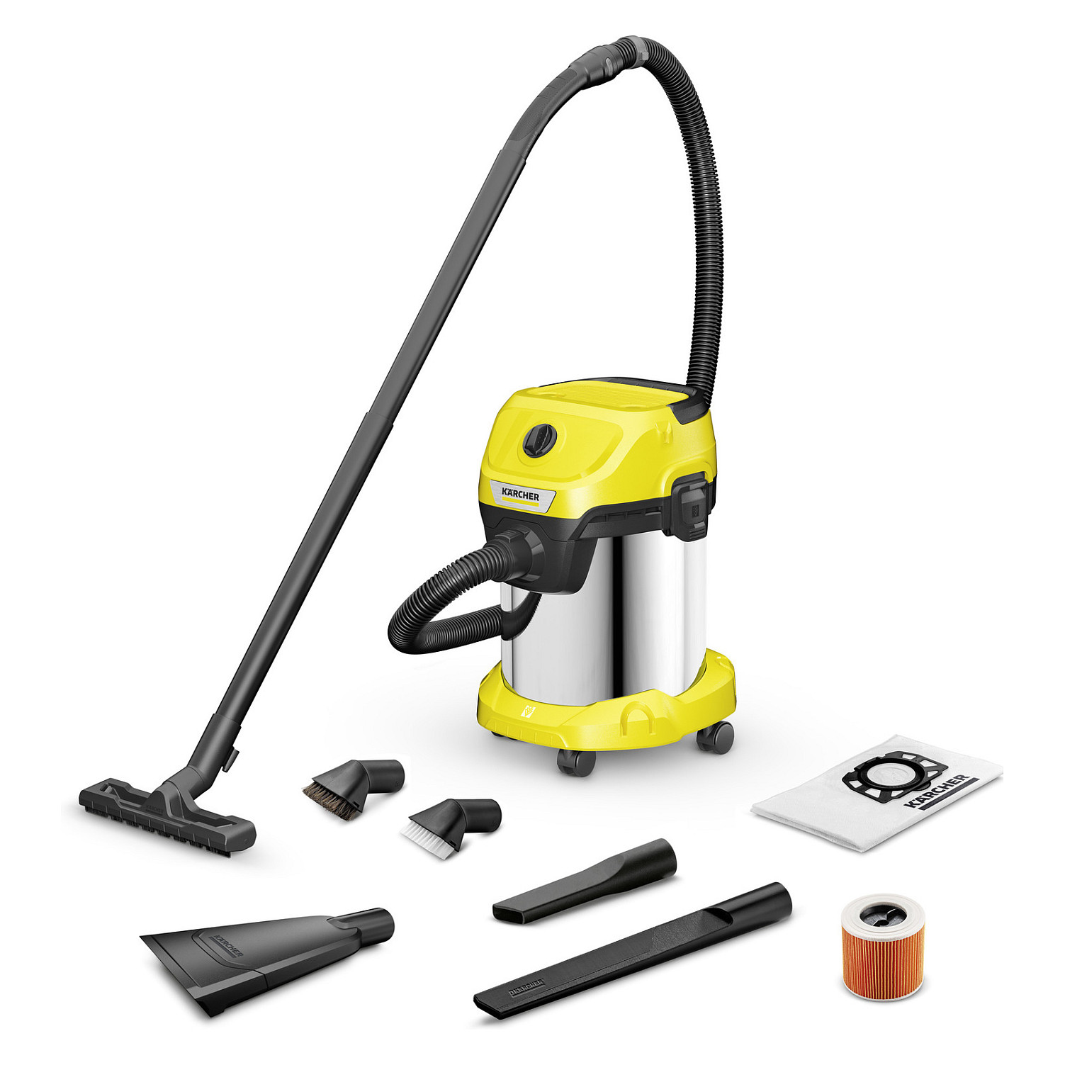 Usisavač KARCHER WD 3 S V-17/4/20 (bubanj, suho i mokro, 17 L, 1000 W, vrećica za prašinu)-3