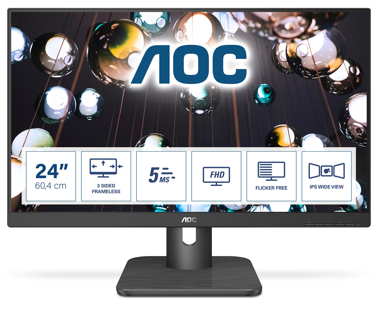 AOC E1 24E1Q computer monitor 60.5 cm (23.8") 1920 x 1080 pixels Full HD LED Black-4