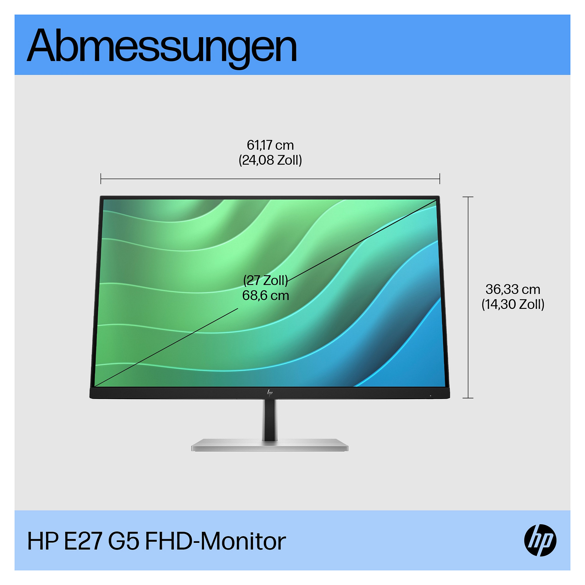 Monitor HP E-Series E27 G5 6N4E2AA (27" IPS, 75Hz, 1920 x 1080 FHD crni)-7