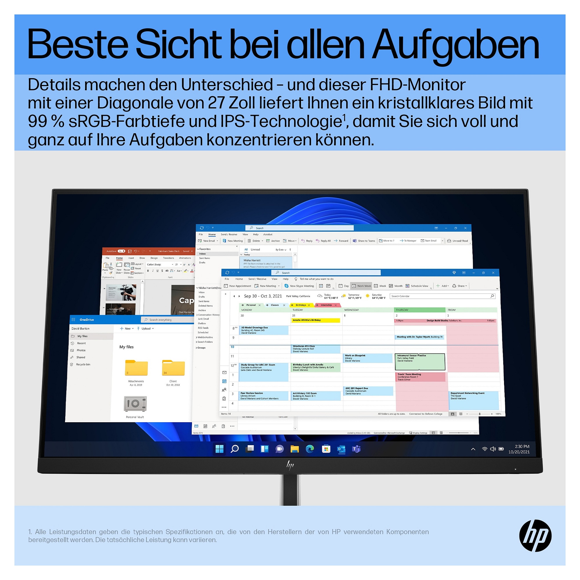 Monitor HP E-Series E27 G5 6N4E2AA (27" IPS, 75Hz, 1920 x 1080 FHD crni)-8