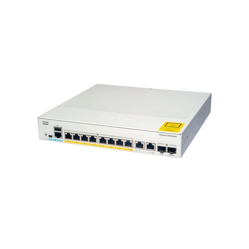 Mrežna oprema CISCO Catalyst 1000-8T-E-2G-L Network Switch, 8 Gigabit Ethernet (GbE) Ports, 2x 1G SFP/RJ-45 Combo Ports, Fanless Operation, External PS-0