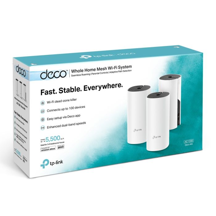 Mrežna oprema TP-LINK AC1200 Deco M4 (3 pack) Mesh Wi-Fi, 2×GLAN, 2×interna antena-7